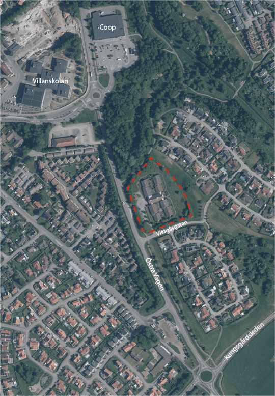 kartan visar planområdets läge.